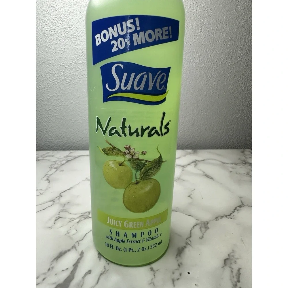 Suave Naturals Juicy Green Apple Shampoo Apple Extract Vitamin E Discoed 18 Oz
